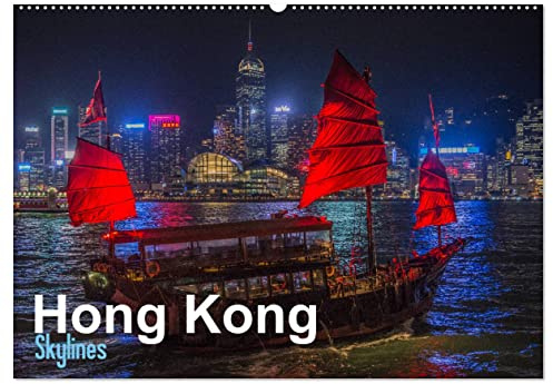 Hong Kong - Skylines (Wandkalender 2026 DIN A2 quer), CALVENDO Monatskalender: Hong Kong spektakulär aus verschiedenen Perspektiven (CALVENDO Orte)
