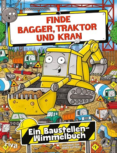 Finde Bagger, Traktor und Kran: Ein Baustellen-Wimmelbuch | Suchbuch/Mitmachbuch mit Wimmelbildern für Kinder ab 5. Geschenk für Jungen, Mädchen zu Weihnachten, Geburtstag, Ostern