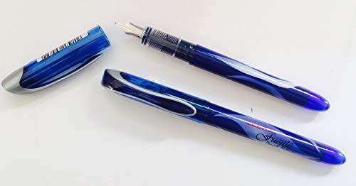 2x ZEBRA FUENTE DISPOSABLE FOUNTAIN PENS. BLUE LIQUID INK. SMOOTH WRITING FEEL