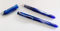 2x ZEBRA FUENTE DISPOSABLE FOUNTAIN PENS. BLUE LIQUID INK. SMOOTH WRITING FEEL