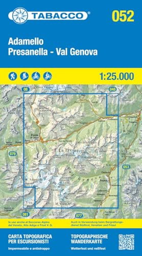 52 Adamello: 1:25000 (Carta topografica in scala 1:25.000, Band 52)