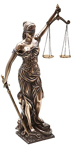 Pacific Giftware Statue Blind Lady Scales of Justice, 46 cm