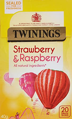 Twinings Fresh and Fruity Raspberry Strawberry and Loganberry Tea Bag - Pack of 20, 40 g