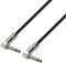 Adam Hall Cables 3 STAR IRR 0030 - Cable de Instrumento de Jack 6,3 mm mono acodado a Jack 6,3 mm mono acodado 0,3 m