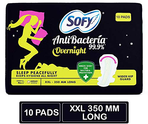 Sofy Antibakterielle Damenbinden für die Nacht, Größe XXL, 10 Stück