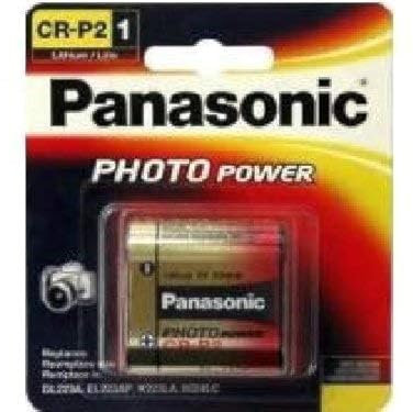 4 x Panasonic CR-P2 (223A) 6 Volt Lithium Batteries (On a Card)