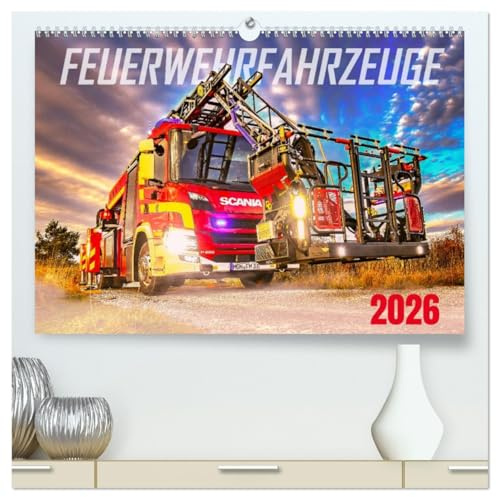 Feurwehrfahrzeuge (hochwertiger Premium Wandkalender 2026 DIN A2 quer), Kunstdruck in Hochglanz: Die schönsten und einzigartigsten Einsatzfahrzeuge der Feuerwehr (CALVENDO Technologie)