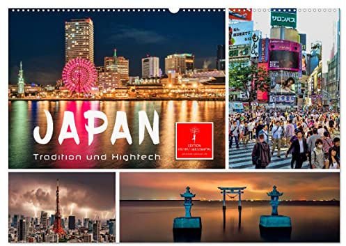 Japan - Tradition und Hightech (Wandkalender 2026 DIN A2 quer), CALVENDO Monatskalender: Fernöstlicher Inselstaat zwischen Tradition und Moderne. (CALVENDO Orte)