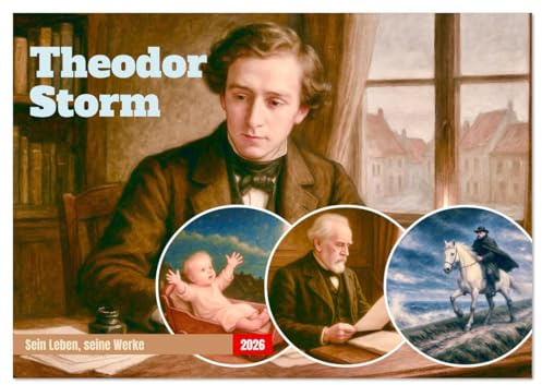 Theodor Storm. Sein Leben, seine Werke (Tischkalender 2026 DIN A5 quer), CALVENDO Monatskalender: Ein literarischer Kalender nicht nur für Nordlichter (CALVENDO Kunst)