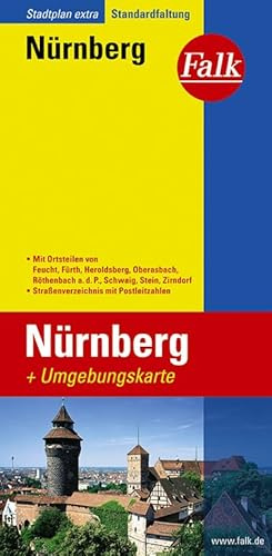 Falk Stadtplan Extra Standardfaltung Nürnberg