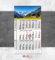 3-Monatskalender 2025 Wandplaner Dreimonatskalender 30 x 53 cm mit Schieber mehrsprachig d/fr./engl (Berge)