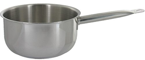 BAUMALU - Casserole Ligne Professionnelle - Acier Inoxydable Haut de Gamme - Bord Verseur - Tous Feux dont Induction - Triple Fond Diffuseur - Ø20cm