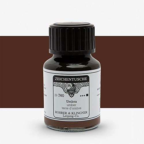 Rohrer + Klingner Zeichentusche - 760 Umbra, 50 ml