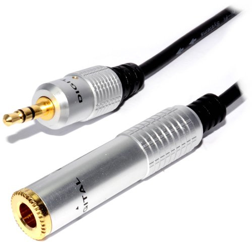 kenable Pure HQ OFC 3.5mm Jack to 6.35mm Jack Socket Adapter Cable 0.3m 30cm [0.3 metres]