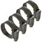 4 Stücke Edelstahl-Schlauchschellen mit Schneckenantrieb, Spannbereich, Bandbreite 12mm, 40-55mm