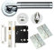 DJM Direct Dual Finish Lever Internal Door Handle Bathroom Pack - Satin/Polished Chrome