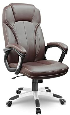 Bürostuhl Chefsessel Drehstuhl Kunstleder - braun Eago EG-222