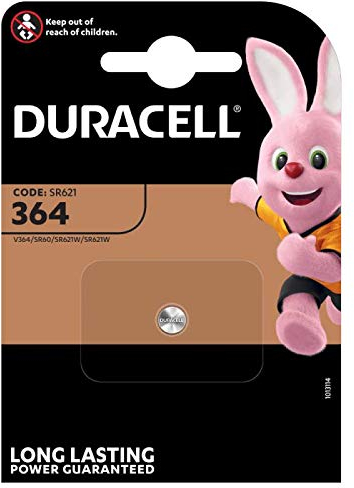 Duracell Battery Silver Oxide for 5 watches Watch 364 (SR60) 1.5 Volt