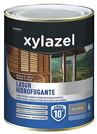 Xylazel Lasur Protector Hidrofugante Satinado Gris 750 ml