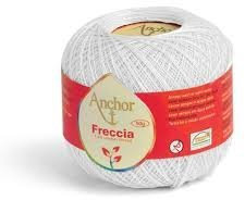 Coats MEZ GmbH 50g Anchor Freccia Häkelgarn - Farbe: 7901 - weiß - Stärke 12