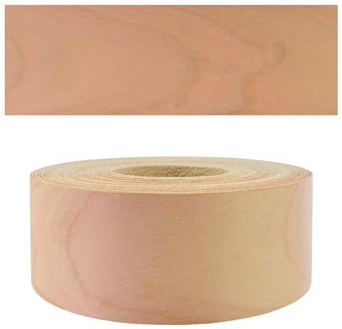 Mprofi MT® Kantenumleimer Kirschbaum | 45 mm x 5 m | Echtholz Furnier Kantenband | Bügelkantenumleimer für Regale und Möbelplatten | Kantenumleimer mit Schmelzkleber | Bügelkante für Möbel – TR/45/5