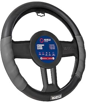 SPARCO SPC1101L Steering Wheel Covers Grey-Black, 38 x 38 x 4 cm