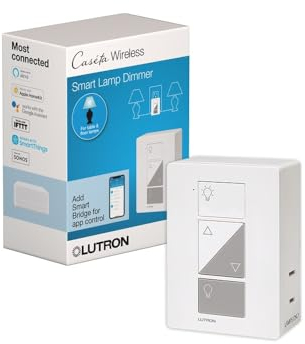 Lutron PD-3PCL-WH Kabelloses Gehäuse, 300 Watt, Plug-In Lampe, Dimmer, Weiß Lutron