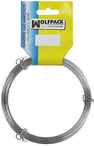 WOLFPACK LINEA PROFESIONAL - Alambre Galvanizado (Rollo 1000 gramos) Nº 5/1,0 mm.