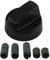 Spares2go Pomo de control para horno Zanussi y placa (+ adaptadores, negro)