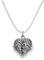 925 de plata de ley Collar con camafeo de alas a presión 45,72 cm plateado cadena de piel de serpiente - TAMAÑO: 20 mm x 23 mm - calidad de primera - de corazones de caja de regalo.