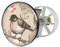 Waschbeckenstöpsel Design Vogelhochzeit | Abfluss-Stopfen aus Metall | Excenterstopfen | 38 – 40 mm