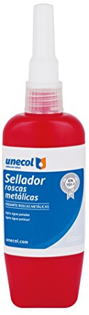 Unecol 8637 Sellador para roscas metálicas (tubo flexible), Amarillo, 50 ml