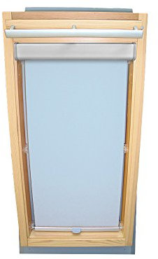 Easy-Shadow - Abdunkelungsrollo Rollo mit Blende für Velux DKL/DKU/RHL/RHU-EP GGU,GPU,GHU,GTU PK06 hellblau // Maßanfertigung