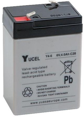 YUASA Y4-6 BATTERY LEAD ACID 6V 4AH YUCEL [1] Pro-Series (Epitome Verified)
