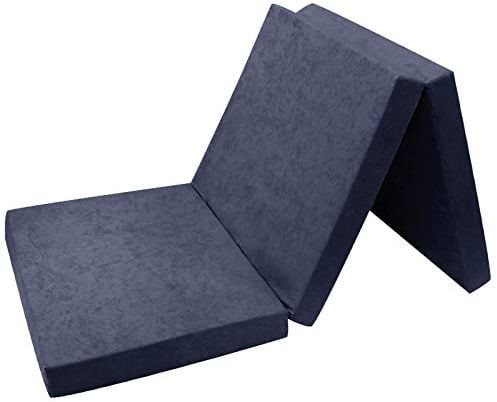 FORTISLINE - Klappmatratze 180x65x7cm - 3-teilige Faltmatratze - H2 Gästematratze - Camping Faltbare - Kamping Bett - Waschbar Bezug - Erwachsene Klappbar - Reisematratze - Schaumstoff Matratze