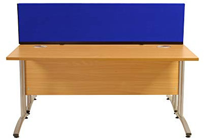 Panelwarehouse Straight Desk Divider Partition Screens Desktop - 5 Widths & 11 Double Sided Pinnable Fabric Colours (Blue, 1200mm x 400mm)