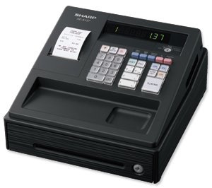 Sharp Cash Register 200 PLUs 7 Lines/sec Black Ref XE-A137BK