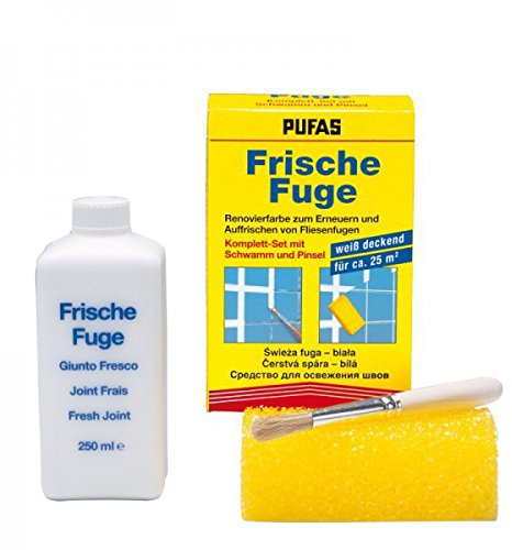 Pufas Frische Fuge - Auffrischen von Fliesenfugen weiß - Silikon Fugenmassen Paste Gel 1 stück