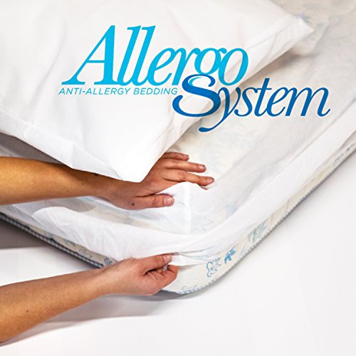 Allergosystem Set da Viaggio Coprimaterasso Antiacaro Singolo 90x200cm e Copriscuscino Letto con Cerniera 50x80cm MADE IN ITALY - Biancheria da Letto per Trasferte e Vacanze - Linea Nuvola