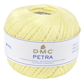 DMC 993A-5-05727 Petra Filato Misura 5, Cotone, Giallo, 9x9x8 cm, 400 unità