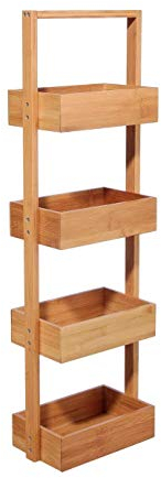 Meuble Rangement 4 paniers en Bambou