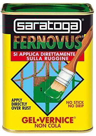 SARATOGA Vernice Gel Antiruggine Pronta All'Uso Senza Bisogno Di Trattamenti Preliminari, Latta Da 750 Ml Verde Prato Brillante