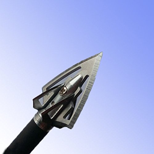 3X Black Y-Fighter Jagdspitzen Bogenjagd 6 Klingen 100 Grain Pfeilspitzen