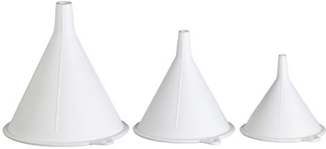 Dexam 17840980 Set of 3 Plastic funnels, White