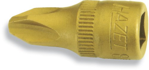HAZET Schraubendreher-Steckschlüsseleinsatz 8506-PH1, Mit Rändelung | 1/4 Zoll (6,3 mm) Vierkant hohl, Antrieb 1/4 Zoll (6,3 mm) Vierkant hohl, Abtrieb Kreuzschlitz Profil PH, Chrom-Vanadium