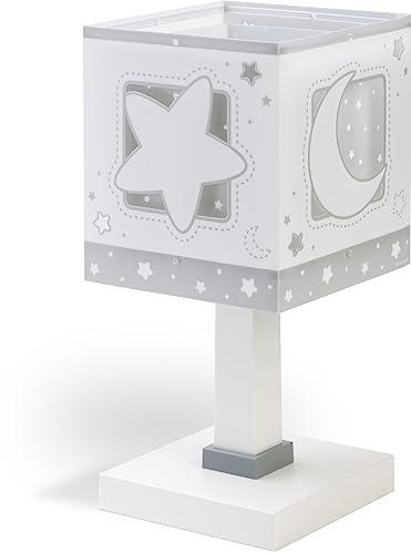 Dalber 63231T Tischlampe Blauer Mond Kinderzimmer Lampe Leuchte, Grau