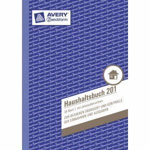 AVERY Zweckform 10 x Formularbuch Haushaltsbuch A5 36 Blatt