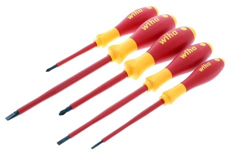 Wiha 32091 - Set di 5 cacciaviti isolati a taglio e Phillips da 1000 Volt