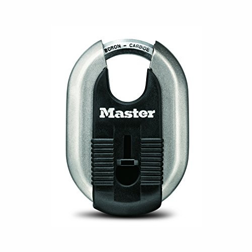 Master Lock M187XKADCCSEN Discus Lot de 2 cadenas en acier inoxydable Magnum avec anse enveloppée Largeur 6,4 cm