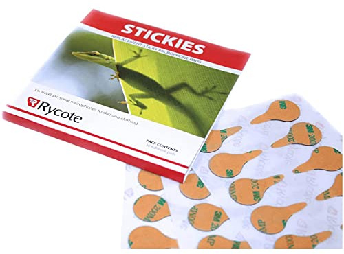 Rycote 065506 Austausch-Stickies für Lavalier Mikrofone (30er Pack), Schwarz